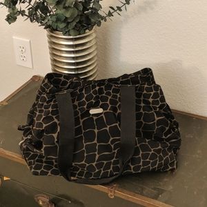Leopard print Baggalini travel bag